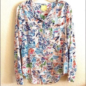 Anthropologie Maeve LS Blouse